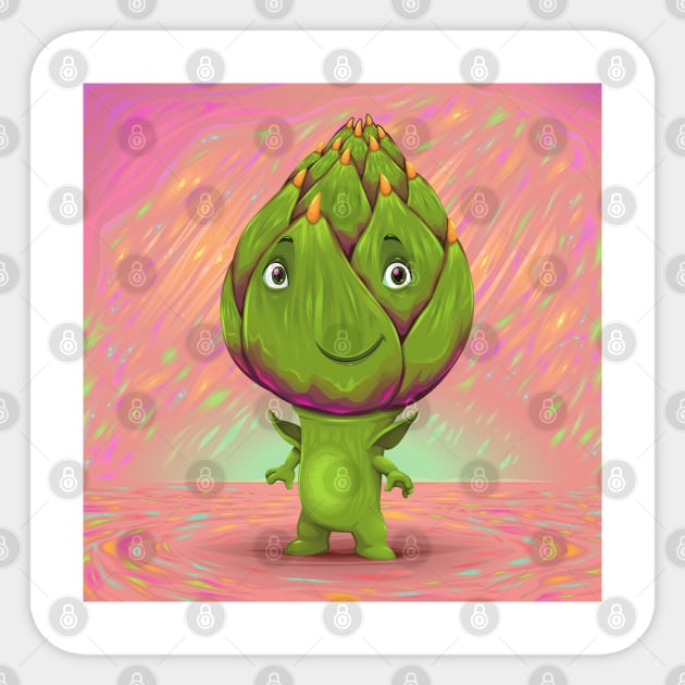 Artichoke Sticker by ddraw